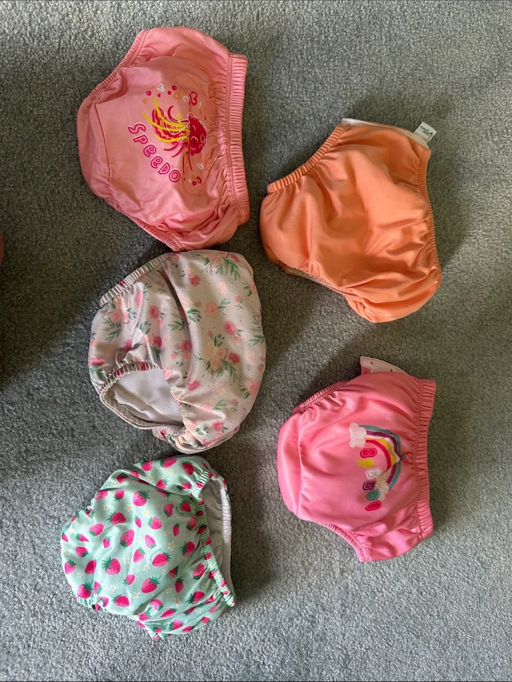 Kids Swim Diaper Covers - Pink, Coral, Orange, Floral & Mint Strawberry